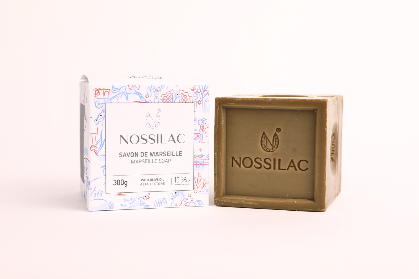NOSSILAC Pure Olive Marseille Soap Cube 300g