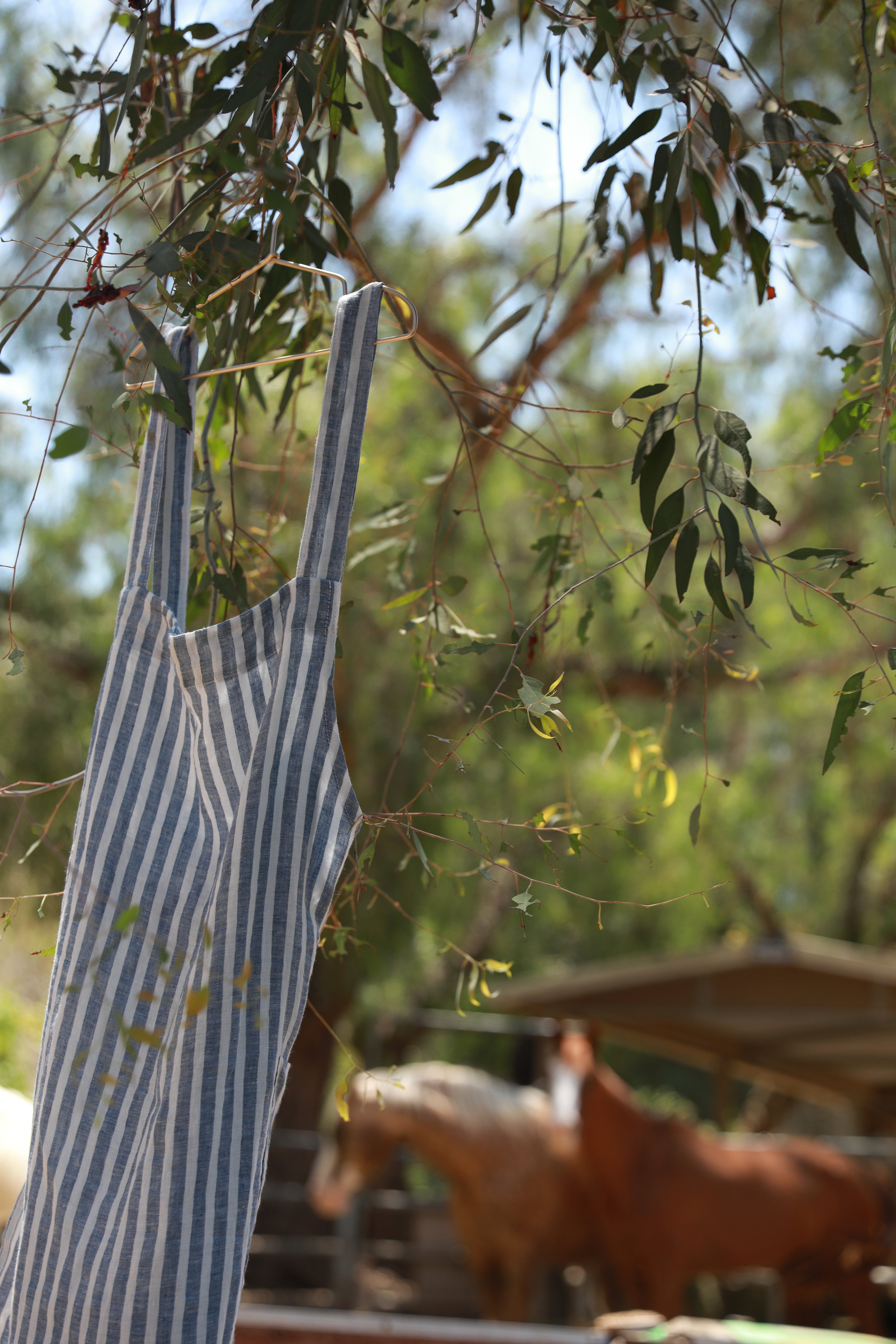 French Linen Crossback Apron 