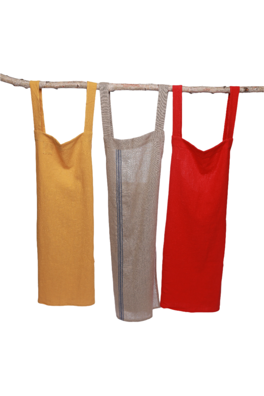 French Linen Crossback Apron 